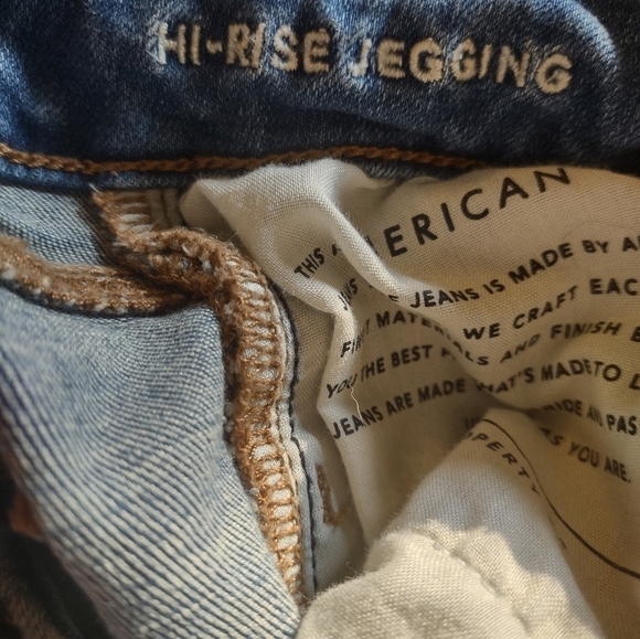 American eagle high rise jeggings women's size 2 short distressed - Picture 10 of 11